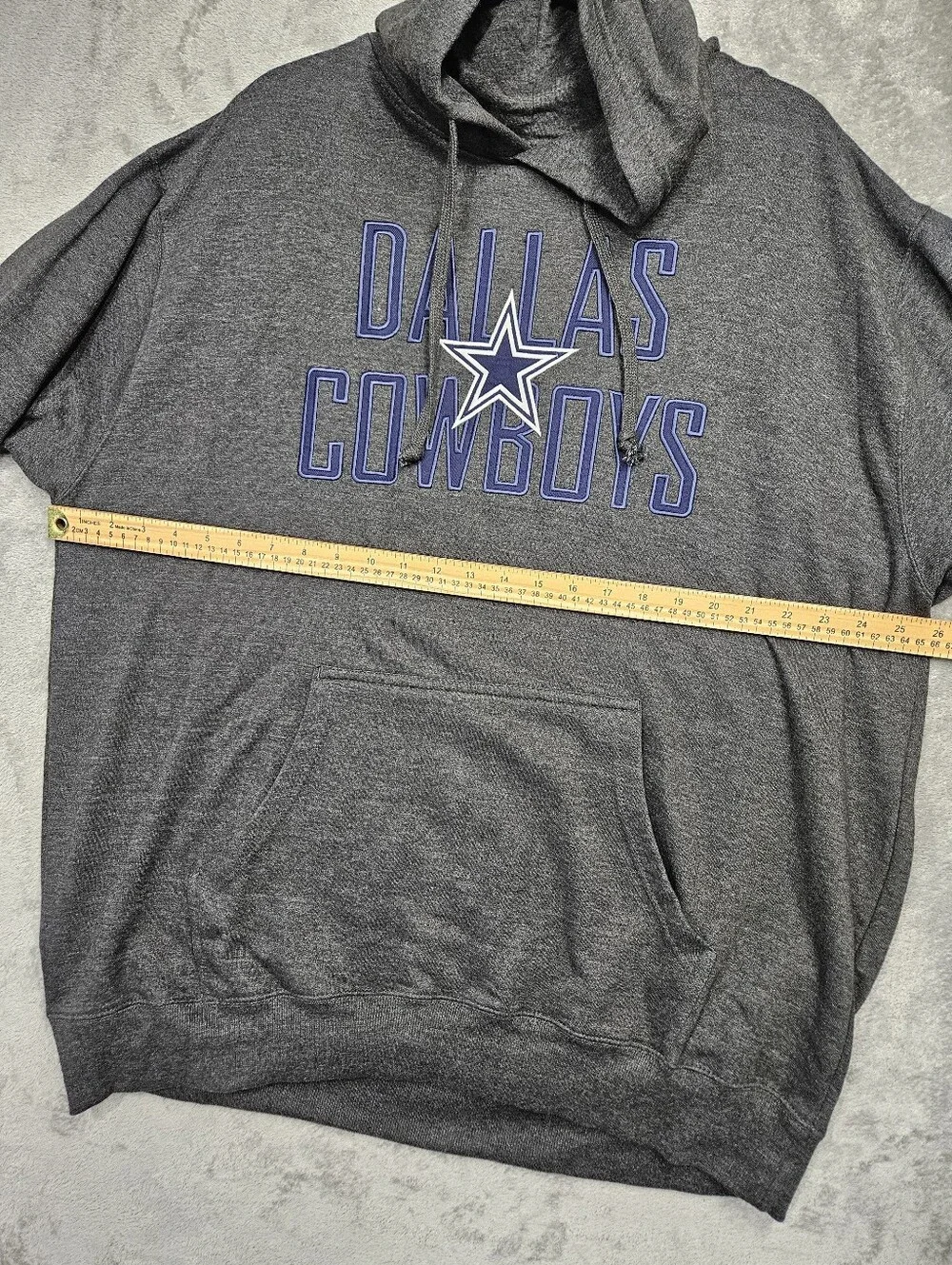 Dallas Cowboys NWOT Authentic Gray Pullover Hoodie Mens 2XL NFL Star Logo